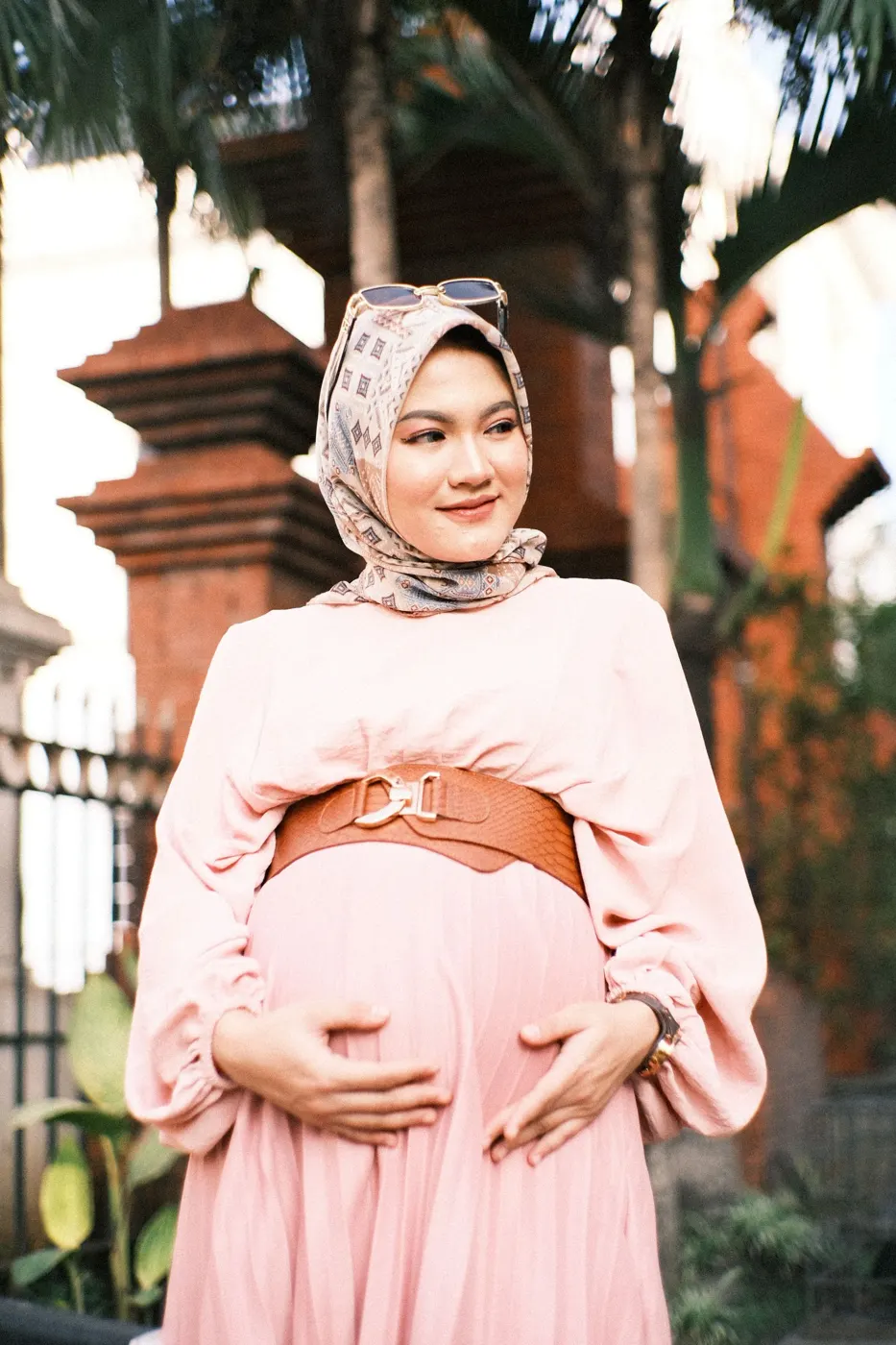 Pregnant woman in hijab